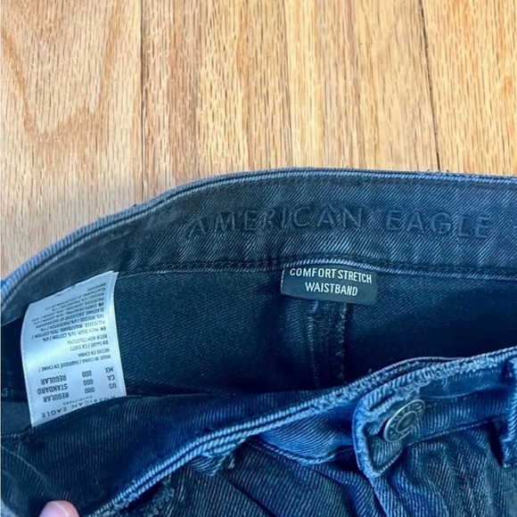 American eagle black jeans comfort stretch waistband size 000 - Picture 7 of 7